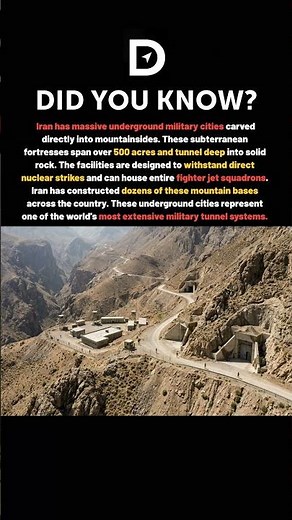 Mountains Hide Iran's Massive Military Secret Bases #bunkers #military