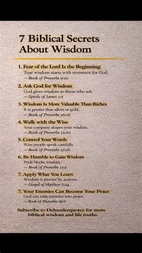 7 Biblical Secrets About Wisdom You Need to Know 📖