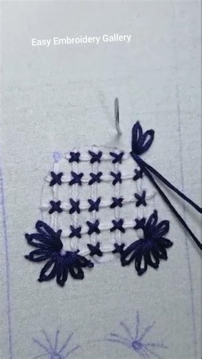 Delicate Thread Lace Border Tutorial | Easy Hand Embroidery work for Beginners #embroiderydesigns