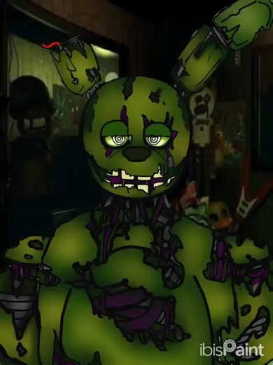 drawing springtrap! #fnaf #fnafdrawing #springtrap #shorts #digitalart | draw