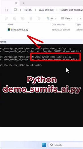 Python & AI Tạo Công Thức SUMIFS Excel Nhanh Nhất (Auto Tô Màu!) 🤯