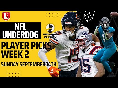 NFL Week 2 Best Player Picks on Underdog | NFL Week 2 Pick'em Entry on Underdog