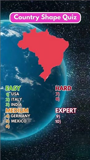 Can you guess these country by its outline! Country Shape Quiz Challenge #quiz #GuessTheCountry