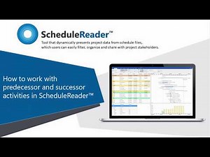How to work with successors and predecessors activities in ScheduleReader