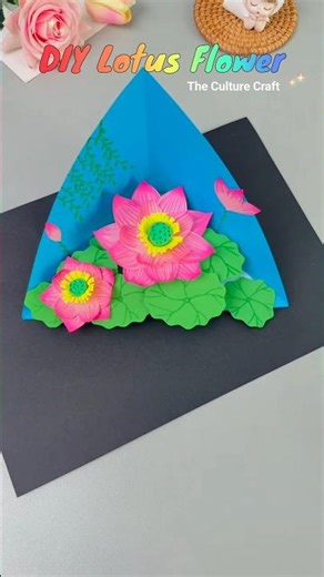Paper Se Banayen Kamal Ka Phool 🪷 | DIY Paper Lotus Flower | #craftideas #papercraft #craft #shorts