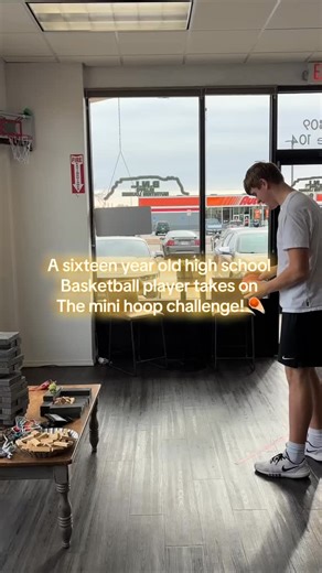 5.5K views | A sixteen year old High school basketball player takes on the mini hoop challenge! #healthylifestyle #minihoop #basketballchallenge | Bluffs Nutrition Lounge | Facebook
