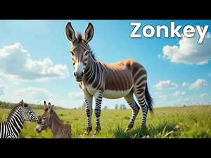 Zonkey – The Rare Crossbreed of Zebra & Donkey! 🦓🐴 | Unique Hybrid Animal #Zonkey #rareanimals