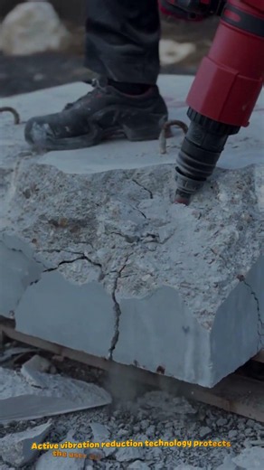 Cordless 30-Joule Hilti Demolition Hammer Machine Breaking Heavy Concrete Blocks #construction