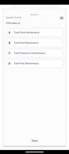 TPM refers to:A) Total Point MaintenanceB) Total Part Maint... | Filo