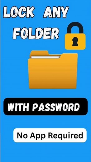 Lock Any Folder with Password 🔒 | Hide Files Without Software#shorts #SmartTricksHub #FolderLock