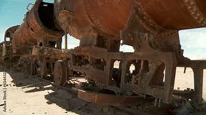 train cemetery in Uyuni, Bolivia