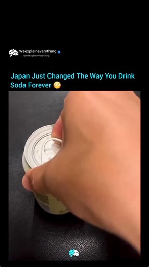 Explore Everything on Instagram: "Japan quietly fixed a problem you didn’t even know existed — and it completely changes the way you drink from a can. 🥤✨ Most people think this is just a cool packaging idea, but Japan created these cans for a purpose: turning a sealed metal container into a full open-top drinking experience… basically converting a can into a cup. The entire lid peels off in one smooth motion, letting you smell the drink better, taste it more, and allowing the carbonation to spr