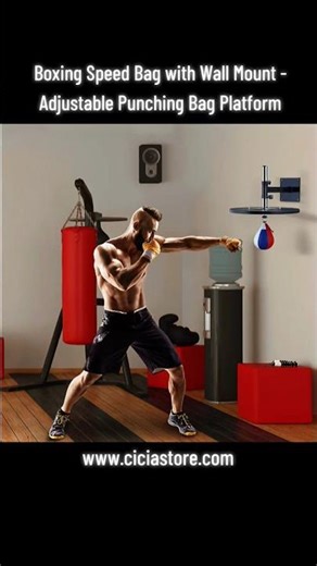 Boxing Speed Bag with Wall Mount - Adjustable Punching Bag Platform - Cicia Store