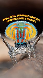 Peacock Jumping Spider (Maratus volans) and his sweet, elaborate moves. Pretty groovy dude for just 4mm in size, unfortunately this female wasn’t interested. #macro #spider #macrophotography #natureisbeautiful #wildlifephoto #nature #wildlifereel #naturephotography #naturereel | Jamie Hall Definitive Imaging