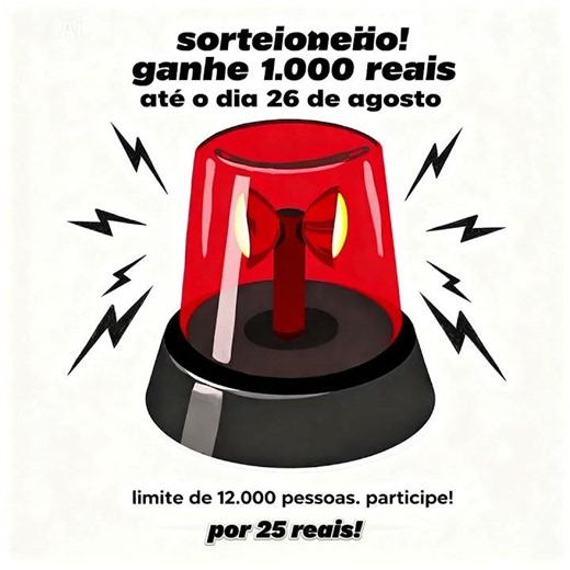 🎁 SORTEIO R$ 1.000 GRÁTIS! Ganhe Mil Reais até 26 de Agosto 💰