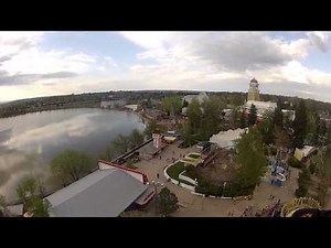 On Ride Zoom Drop Tower at Lakeside Amusement Park, CO