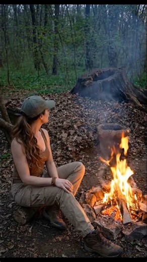 Hidden Underground Shelter Inside a Tree Stump 🌲🔥 | Bushcraft Survival Build