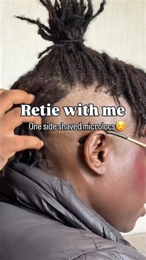 Retie With Me on These Side Shaved Microlocs