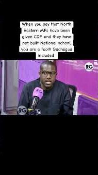 When you say that North Eastern MPs have been given CDF and they have not built National school