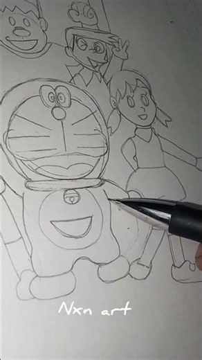 Lost doremon 😀💗x NXN art#shortvideo