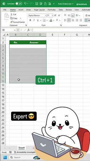 Auto Underscore in Excel! #excel