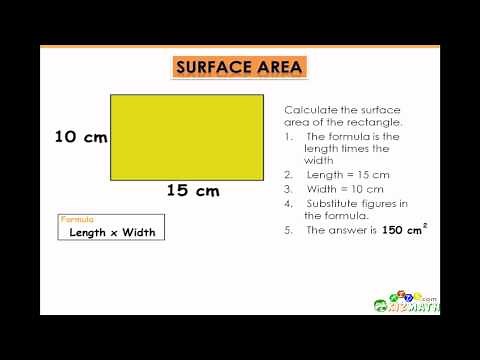 Calculating the Surface Area Math Tutorial - 5th & 6th Grade Math Lesson