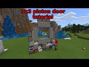 How to make a 3x3 piston door in Minecraft/Minecraft Redstone tutorial