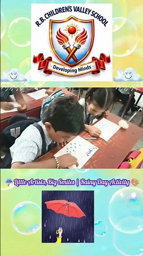 🌧️ Rainy Day Fun Activity at School | Kids Learning & Enjoyment ☔#RainyD