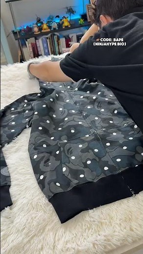 Bape Dot Polka Shark Hoodie Outfit Review & Try-On | One of the Hardest Shark Hoodies 👀🦈🔥 #bape