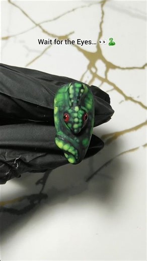 Hyper Real 3D Snake Nail 🐍 | Watch Till The Eyes 👀 #art #shorts