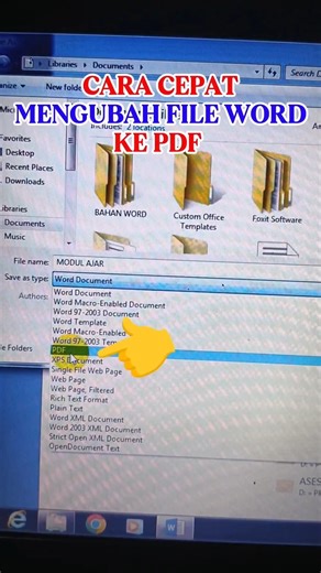 cara cepat mengubah file word ke PDF #tutorial