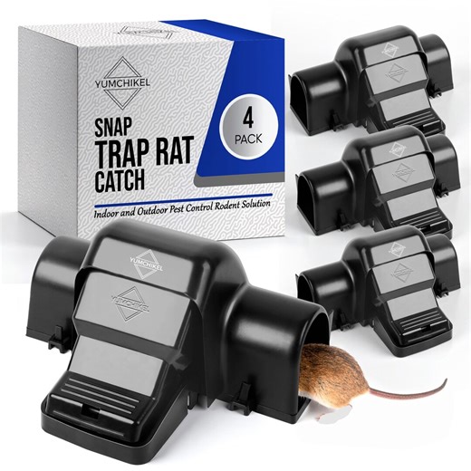 Rat and Chipmunk Traps. Prevents Accidental Triggering With Dual Tunneled Design. Covered Snap Traps Humane Kill, Indoor & Outdoor 2 Pack - Etsy