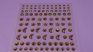 Face Gems Kpop Demon Makeup Rhinestones for Cosplay Halloween Stars Makeup Women Self Adhesive Face Crystals Rhinestones Body Face Eye Nail Jewels Moon Rave Carnival Temporary Tattoos (Gold)