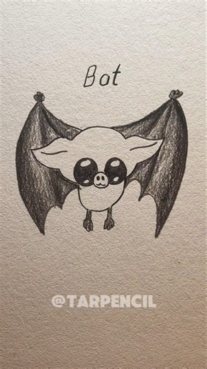 How to draw a bat ✏️ #drawing #art #tutorial #howtodraw #sketch #bat