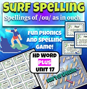 OU Sound Phonics Surf Game | Spelling and Phonemic Awareness Practice Unit 17