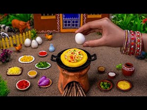 Miniature Egg Pizza Recipe | Indian Street Food Egg Pizza | Tiny Foodkey | Anda Wala Pizza