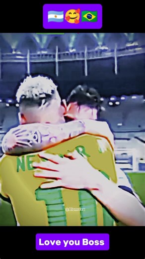 Argentina vs Brazil : These two friends never lose#messi #neimarjr