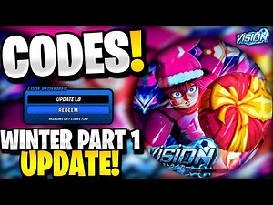 🤯*NEW* ALL WORKING WINTER UPDATE CODES FOR VISION! ROBLOX VISION CODES