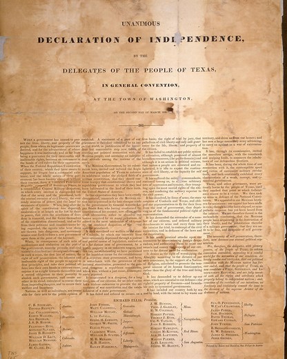 Texas Declaration of Independence: History and Significance