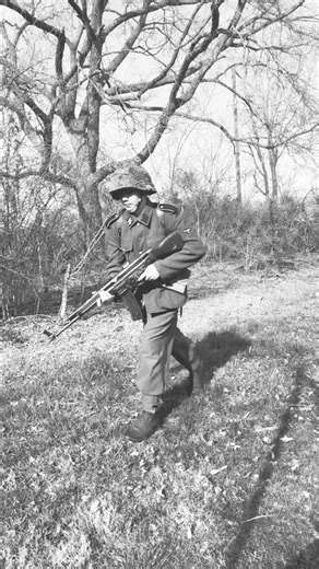 My German ￼ 1945 ss assault trooper impression #ww2 #1940s ​‪@Historykarl‬#German #SS #STG44 ￼