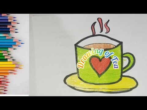 How To Draw A Beautiful Tea Cup☕☕☕ || Drawing for kids