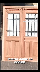 Puerta doble en CEDRO estilo antiguo completa con vidrios y rejas incluidas en 160x205 medidas finales EXTRA PORCH 1150946975 | Fabrica de Puertas | Facebook