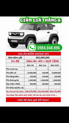 Giá xe VF3 Siêu Tốt #vf3 #giavf3 #giaxevf3