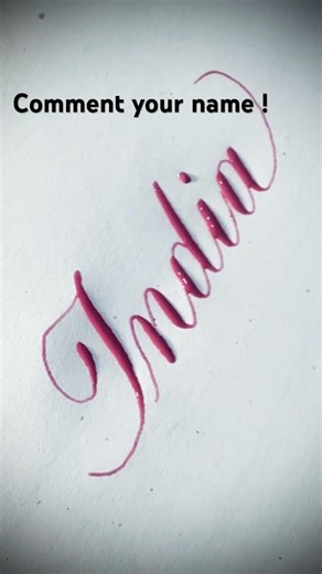Copperplate calligraphy, tutorial: how I write your name #india