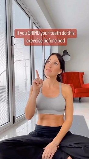 4.9K views · 43 reactions | This works by training the muscles to relax around the jaw. Doing this at the same time as concentrating on your breath has a meditative quality to it and therefore reducing stress levels in the body before you go to bed.  #yoga #meditation #yogateacher | Abi Mills Yoga | Facebook