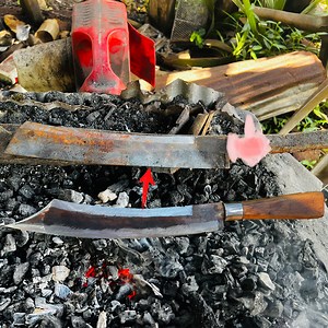 Knife Making - Forging A Powerful Machete From Leaf Spring | The creative