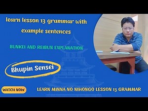 Lesson 13 Minna No Nihongo Bunkei and Reibun | Learn Lesson 13 Grammar with Example Sentence