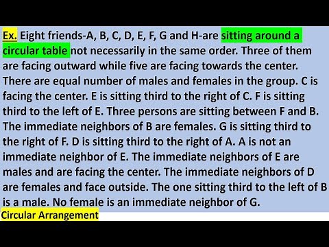 Eight friends-A, B, C, D, E, F, G and H-are sitting around a circular table