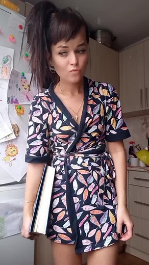 Charming Kitchen Style: A Vibrant Dress for Cooking