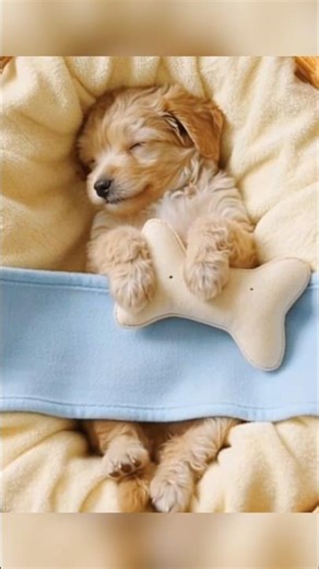 So Sleepy and Comfy 💤 本当によく寝てる🐾 #puppy #puppysleeping #dogs #shorts #cuddlepaws7